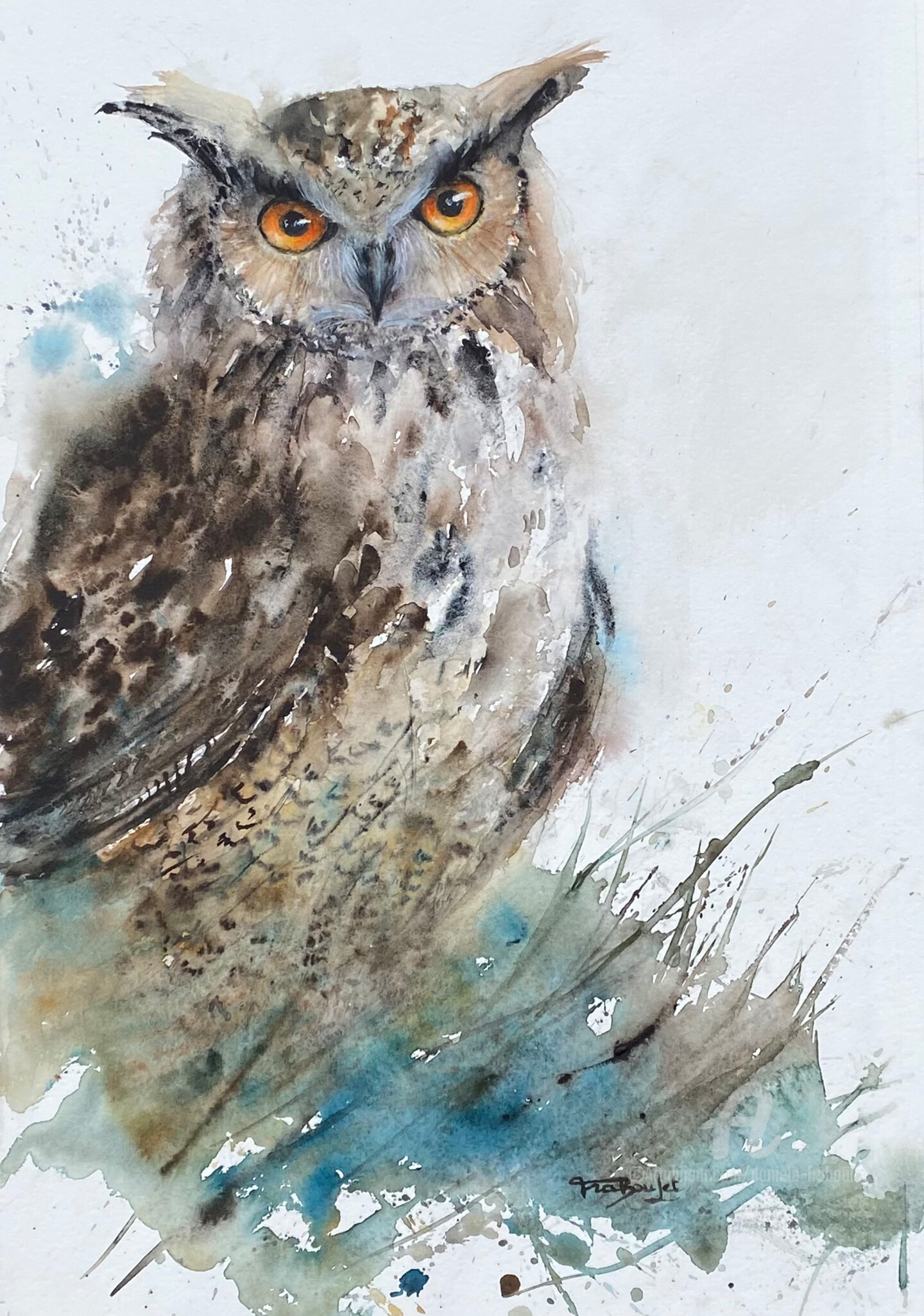 Danièle Fraboulet - The Great horned Owl - Le Grand duc